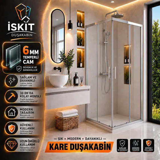 KARE (Şeffaf Cam) ( PARLAK ) Profil Modellerimiz