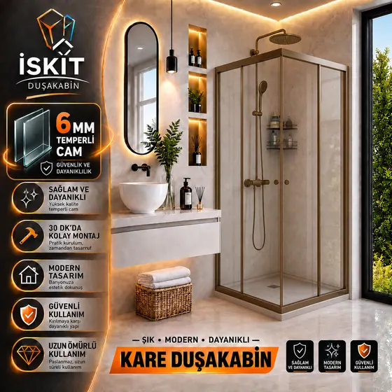 KARE (Şeffaf Cam) ( BRONZ ) Profil Modellerimiz