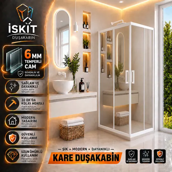 KARE ( Reflekte Aynalı Cam ) (Beyaz) Profil Modellerimiz